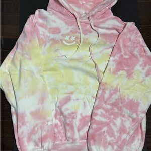 Pink and Yellow Tie-Dye Hoodie